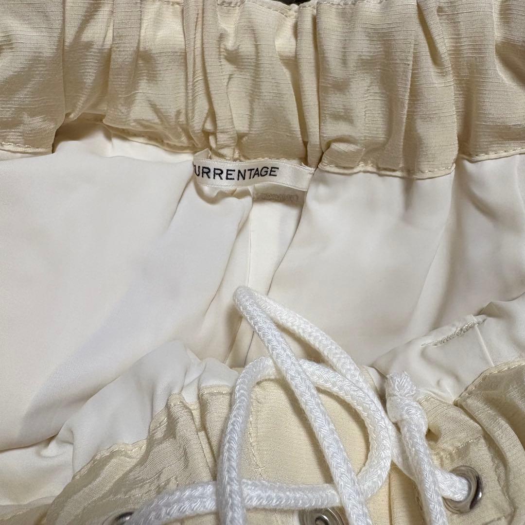 【新品41,800】23SS☆カレンテージ☆レーヨンリネンカーゴパンツ ホワイト