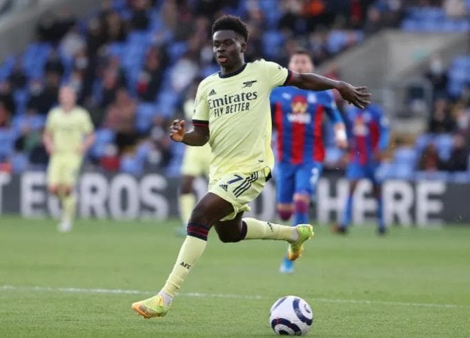 アーセナル　ブカヨ・サカ　オーセンティック アウェイ 2021-22 (M)