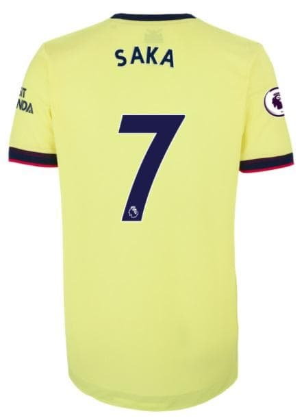 アーセナル　ブカヨ・サカ　オーセンティック アウェイ 2021-22 (M)