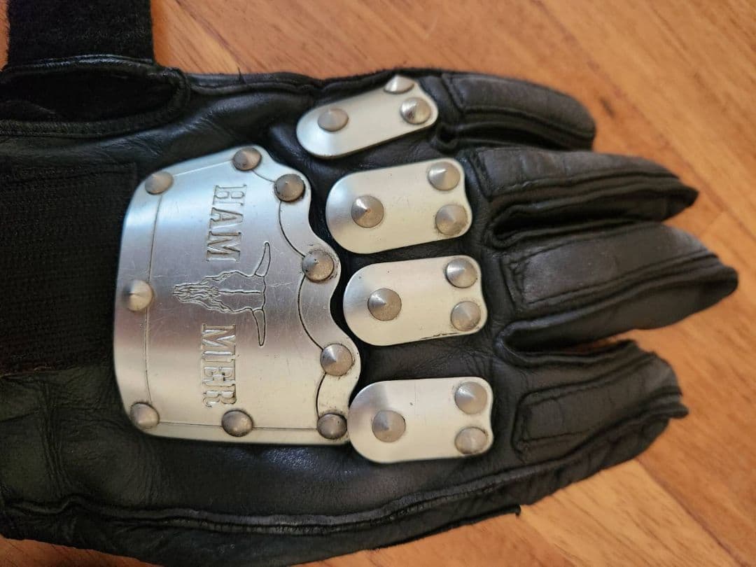 カドヤ　HAMMER ブラック レザー グローブ