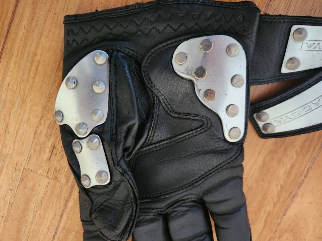 カドヤ　HAMMER ブラック レザー グローブ