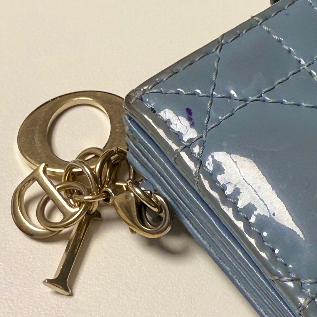 Lady Dior Jasmine カードホルダー カナージュ ブルー