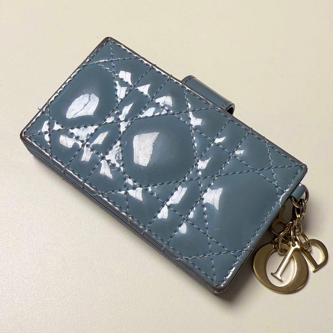 Lady Dior Jasmine カードホルダー カナージュ ブルー