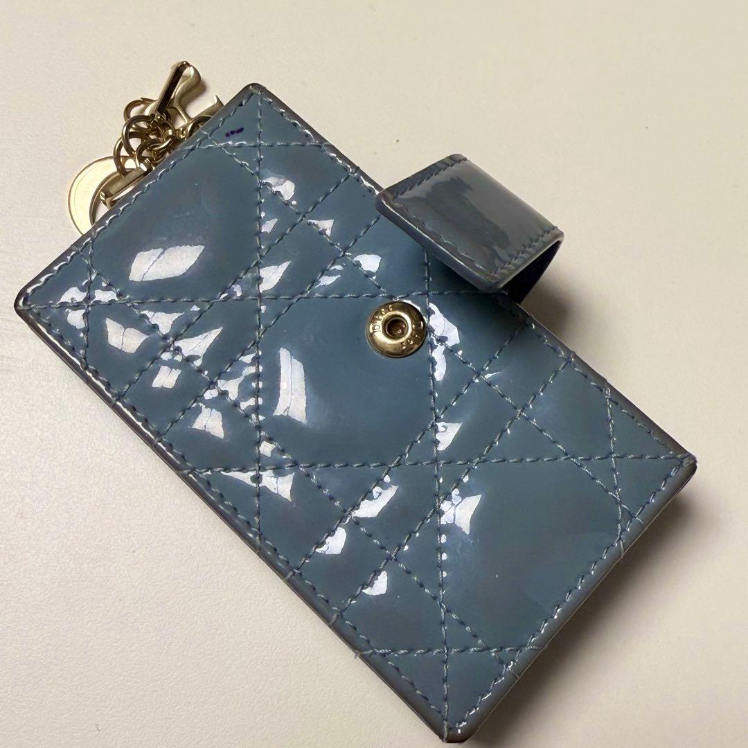 Lady Dior Jasmine カードホルダー カナージュ ブルー