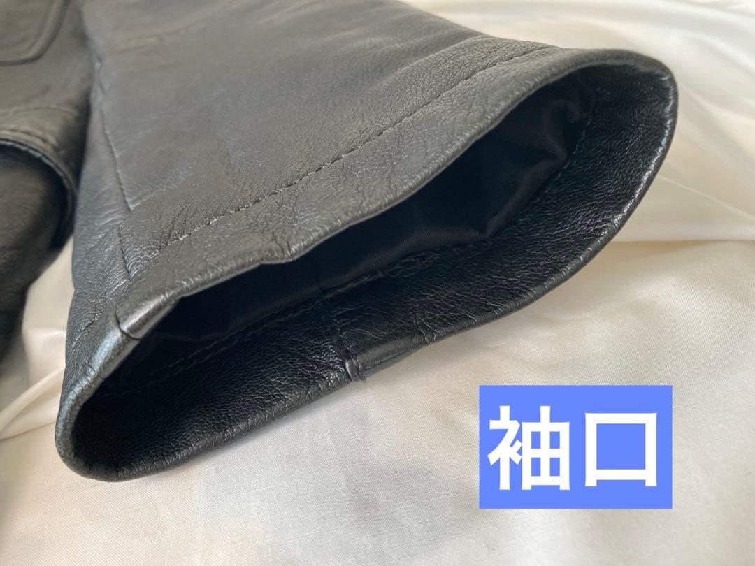 【DENHAM】メンズ　ラム革テーラードジャケット　ブラックM size