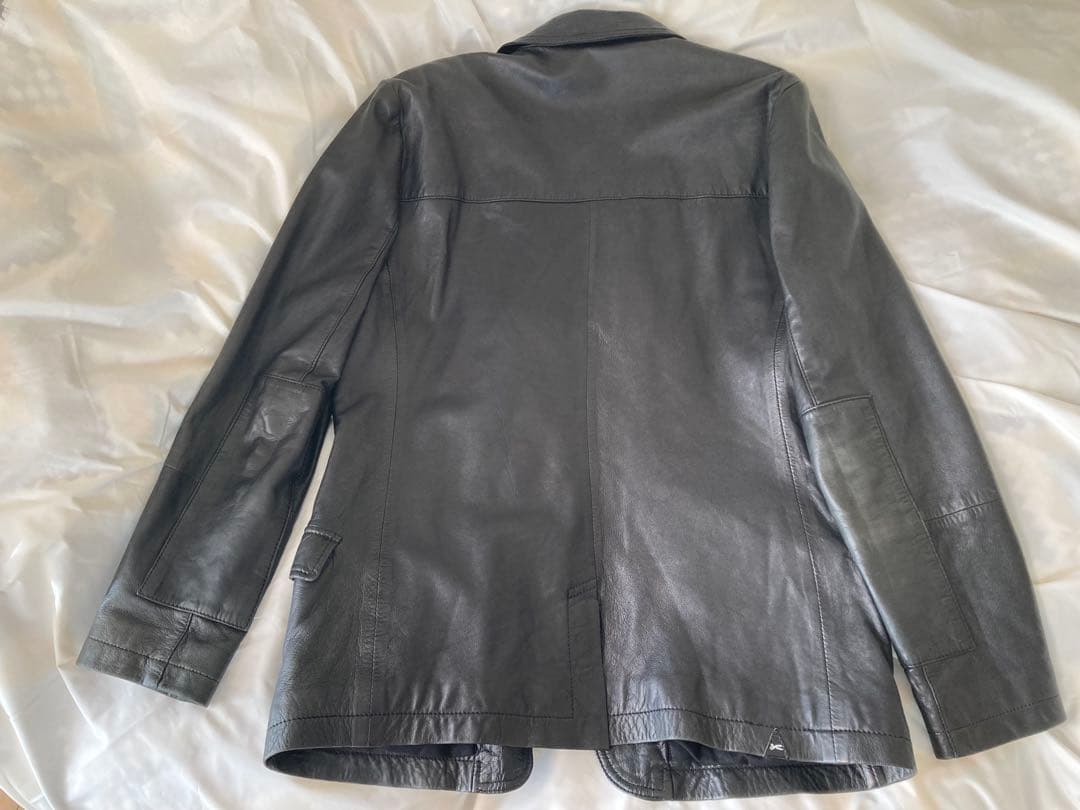 【DENHAM】メンズ　ラム革テーラードジャケット　ブラックM size