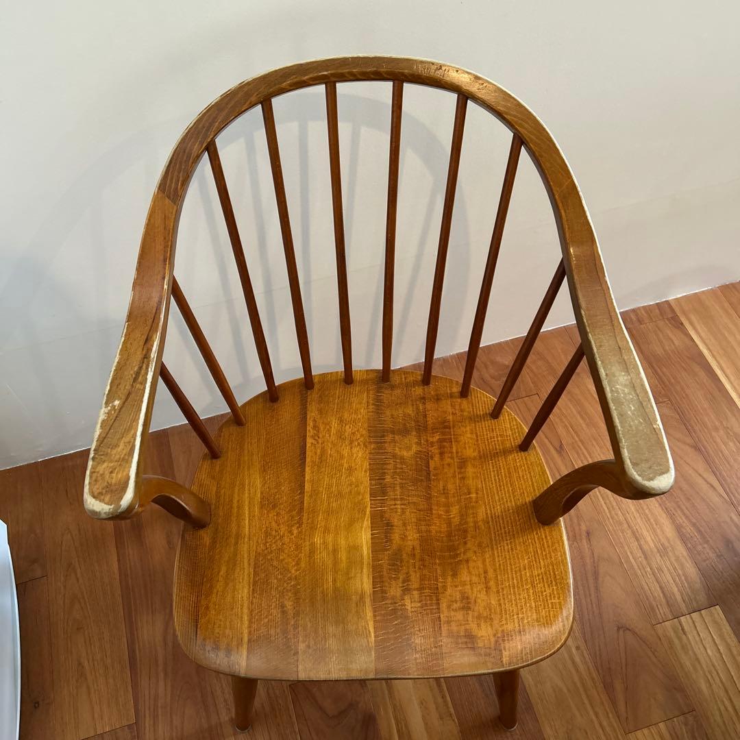 飛騨産業　キツツキ　HIDA ウィンザーチェア　椅子　ヴィンテージ　レトロ　④