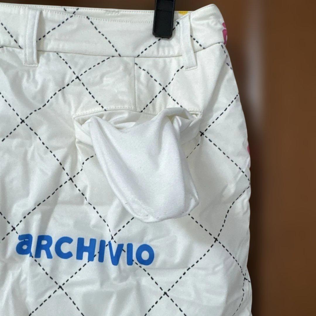 ARCHIVIO ロゴプリントスカート ホワイト