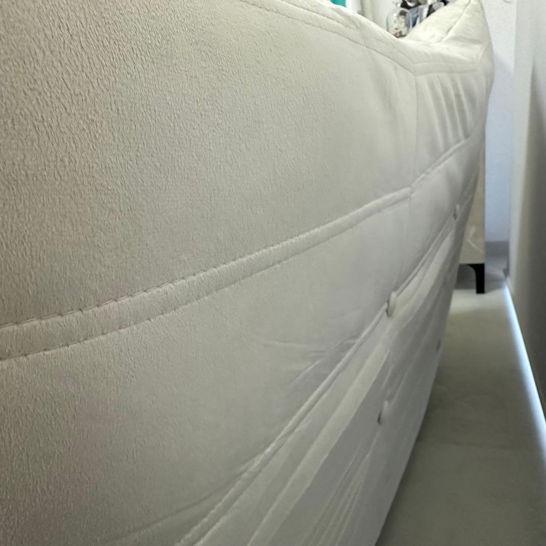 リーンロゼ トーゴ 風 リプロダクト ２人がけ ソファ リクライニング ホワイト