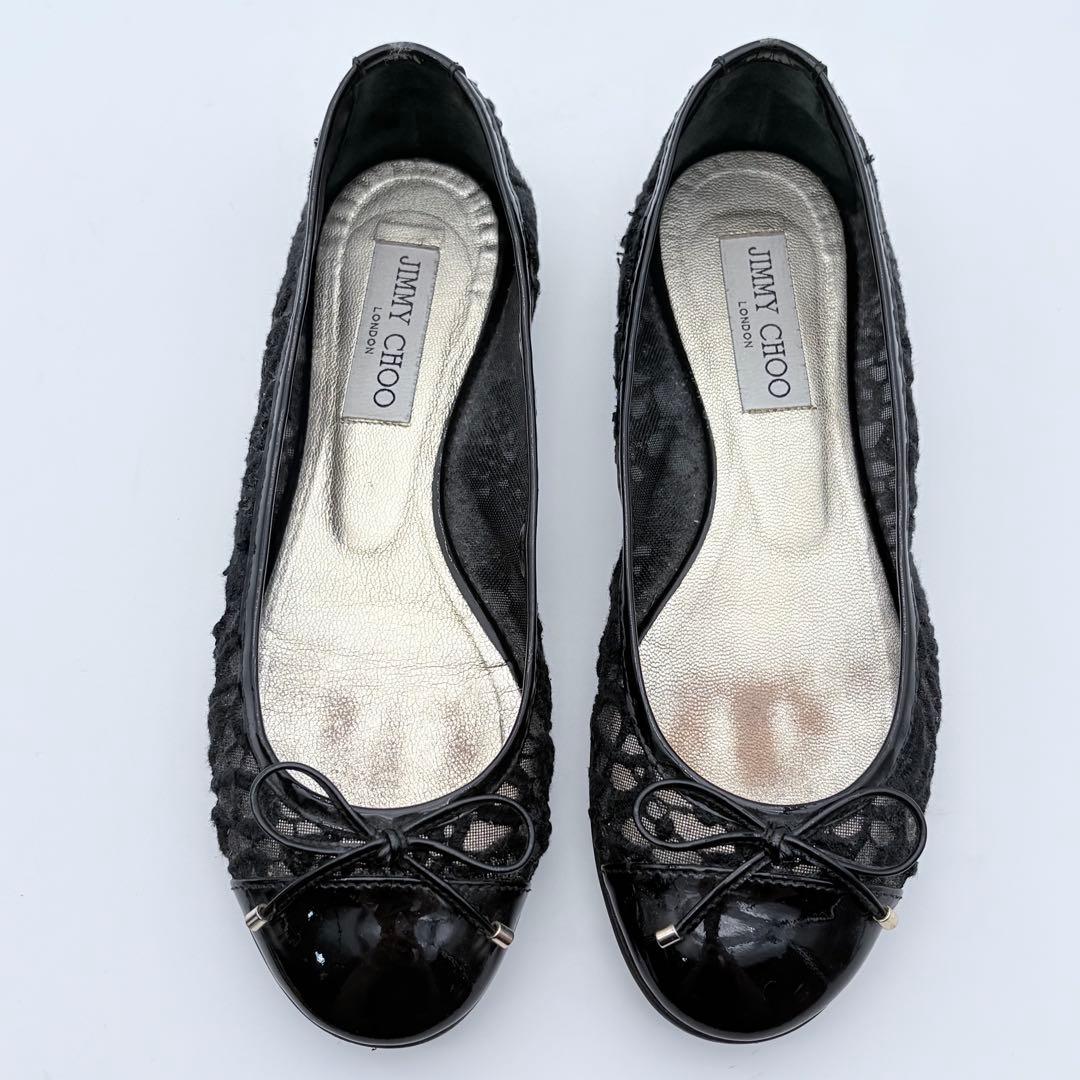 Jimmy Choo レース　フラットシューズ　パンプス　134WALTZ