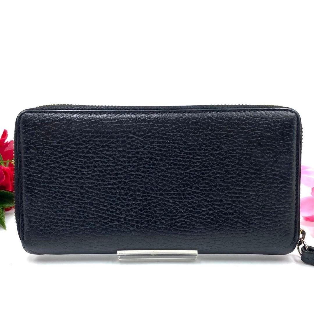 GUCCI◎グッチ ラウンドファスナー ジッピーウォレット ブラック 長財布 黒