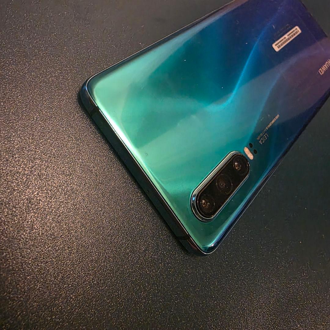 美品　HUAWEI p30 青銀　物理デュアルシム　SIMフリー