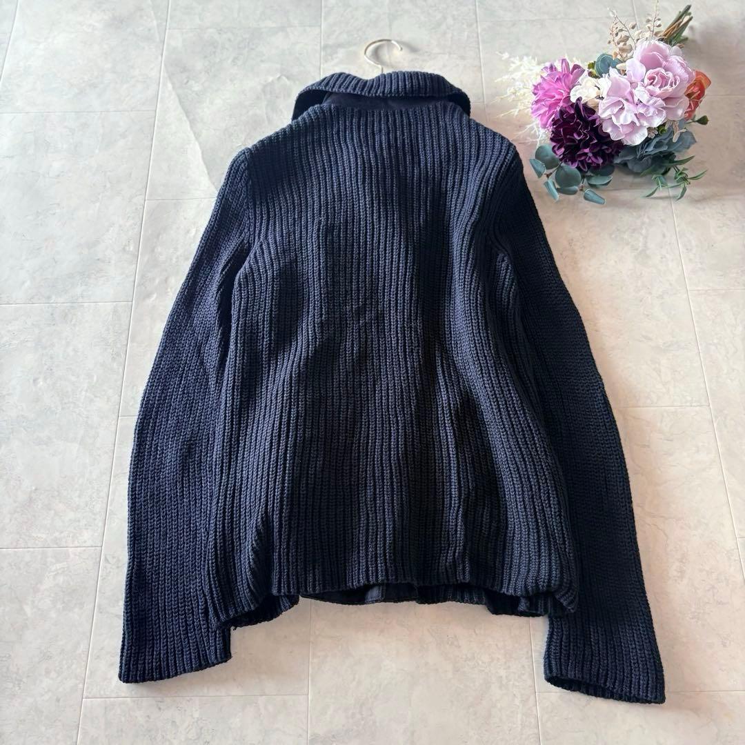 NO.5-137 ローレンラルフローレン　金ボタン　ニットジャケットLsize