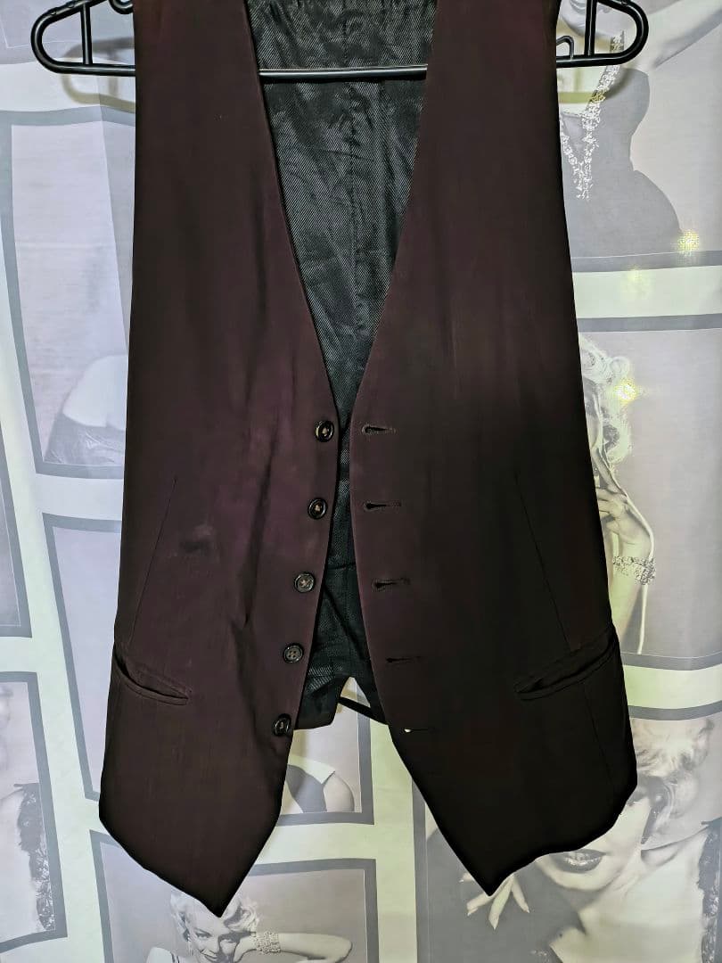 ANN DEMEULEMEESTER ダークパープル ベスト 34