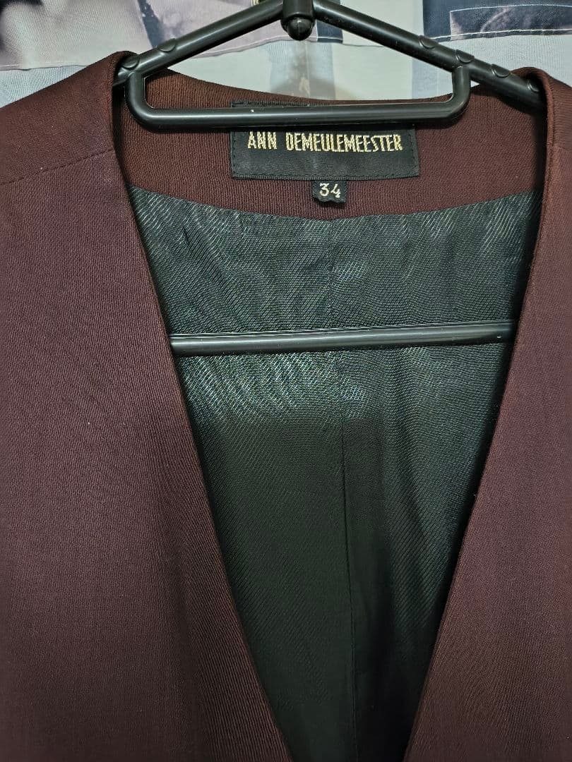 ANN DEMEULEMEESTER ダークパープル ベスト 34