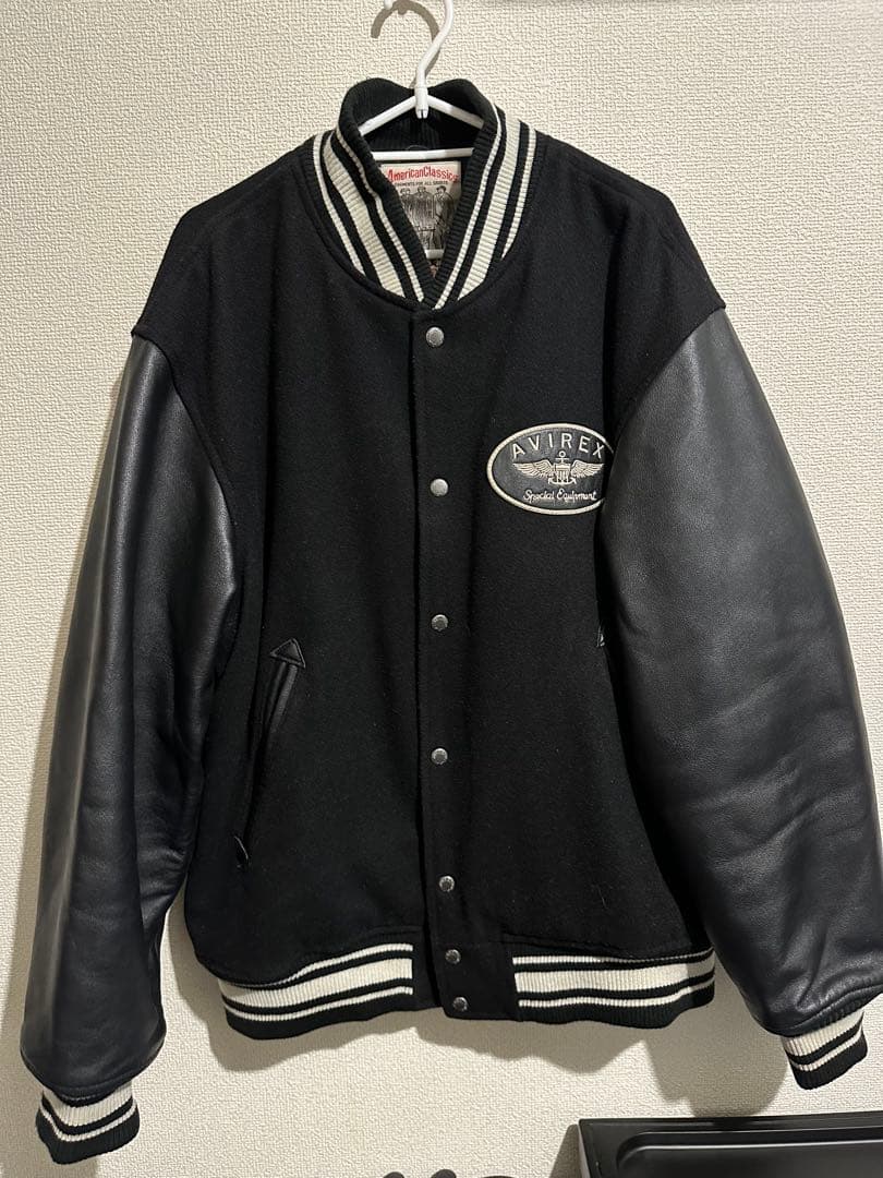 【まるこ】AVIREX スタジャン L ブラック