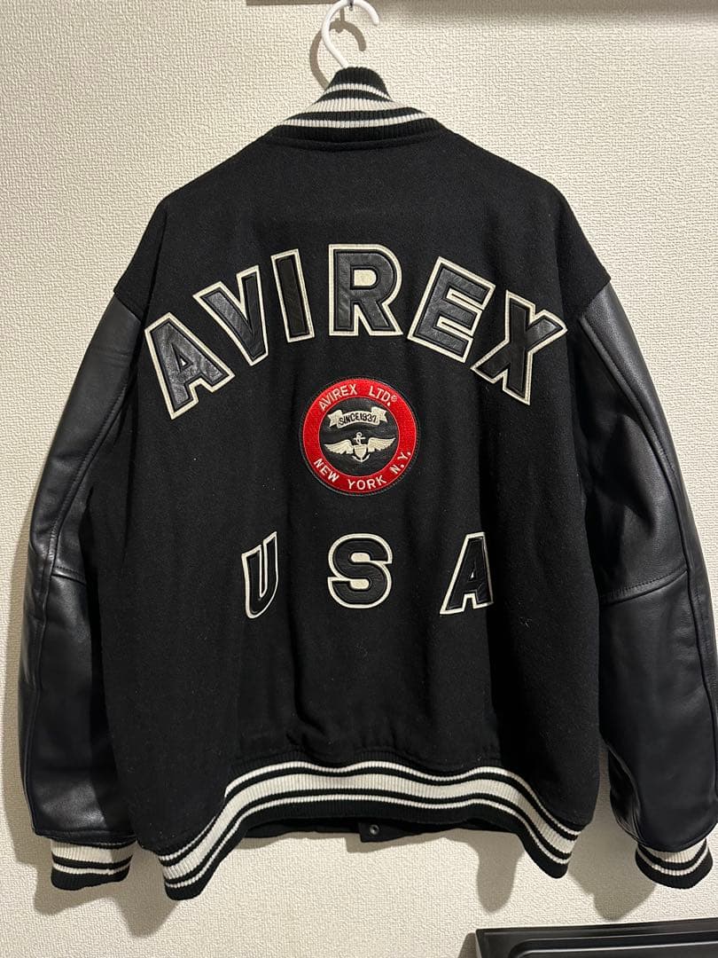 【まるこ】AVIREX スタジャン L ブラック