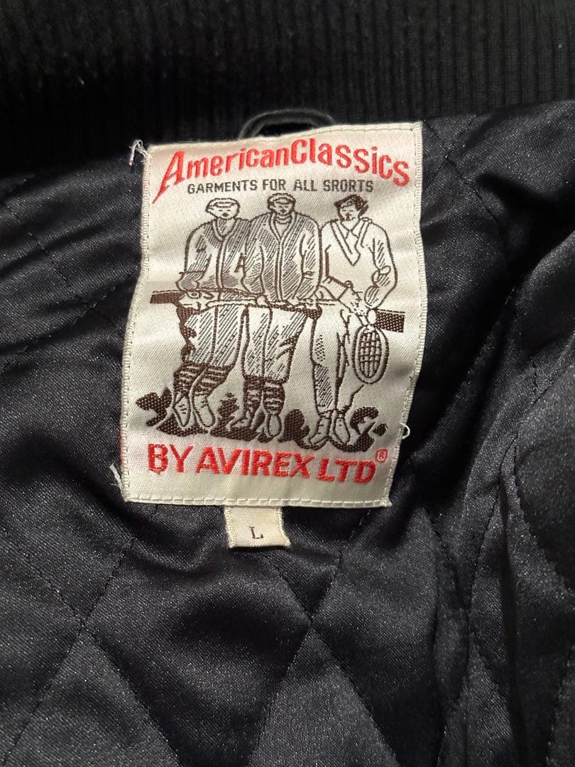 【まるこ】AVIREX スタジャン L ブラック