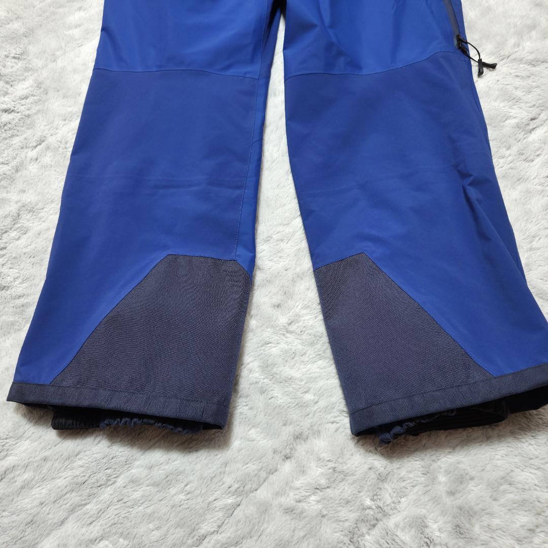 美品ザノースフェイス ビブパンツ　STEEP　ゴアテックスプロ　S　青　ポケット