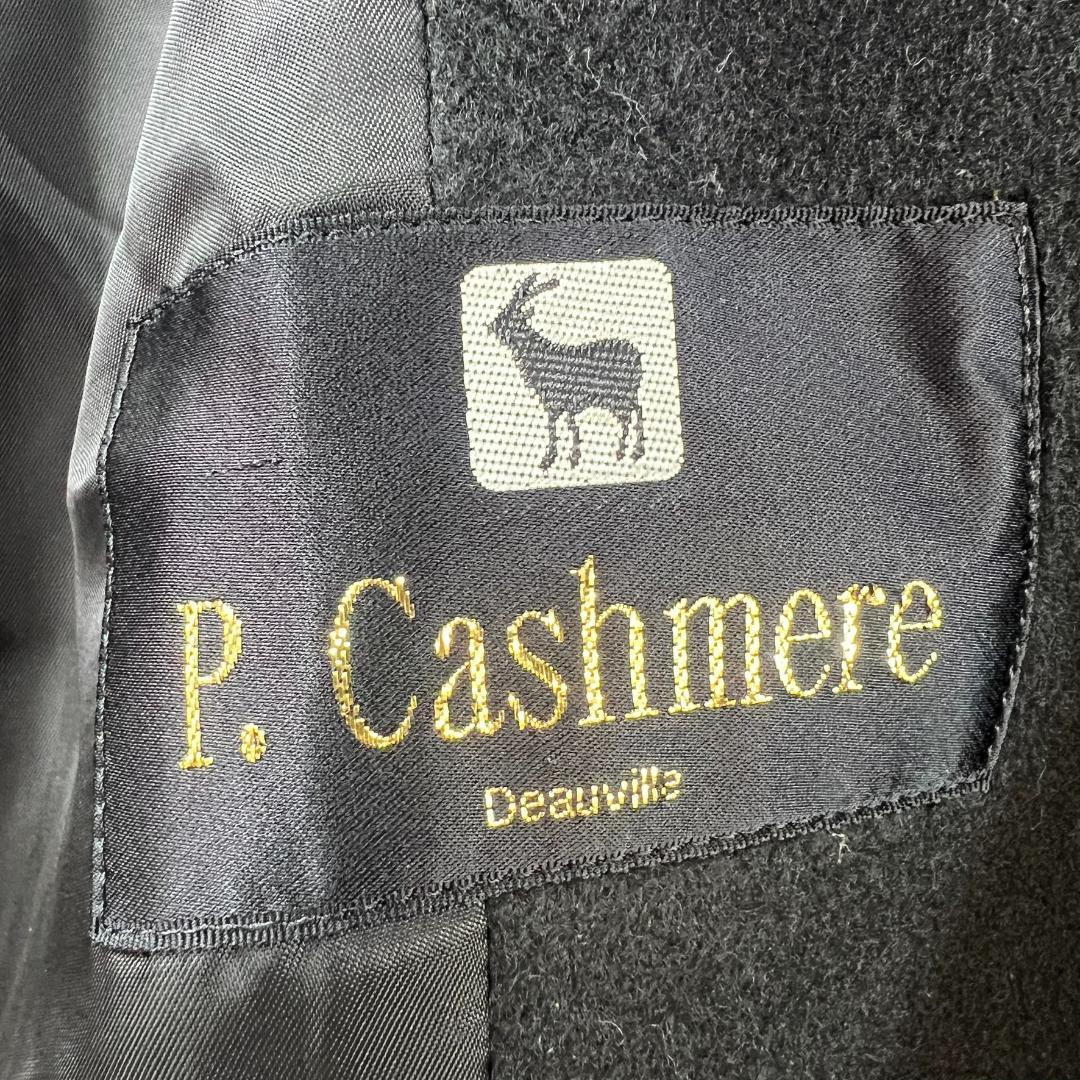 カシミヤ100％ ダブルフェイスコート マキシ 裏地シルク XL相当 B1488