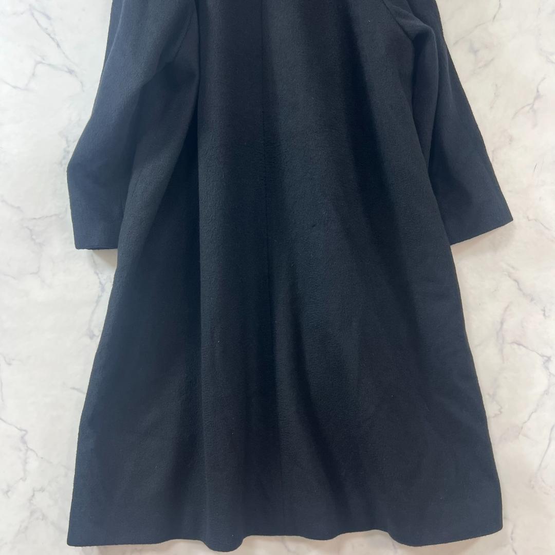 カシミヤ100％ ダブルフェイスコート マキシ 裏地シルク XL相当 B1488