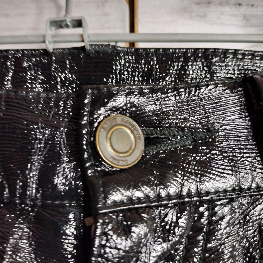 コレクション品 Saint Laurentサンローラン エナメル スキニーパンツ