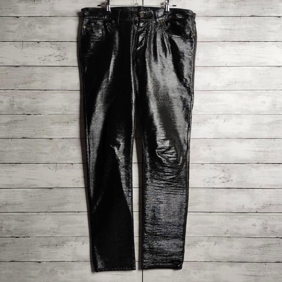 コレクション品 Saint Laurentサンローラン エナメル スキニーパンツ
