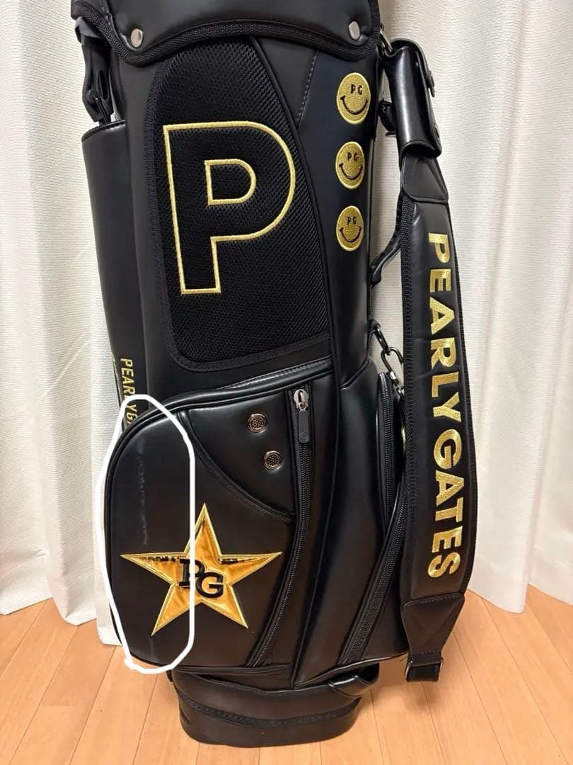 PEARLY GATES ゴルフバッグ ブラック/ゴールド原絵梨花モデル