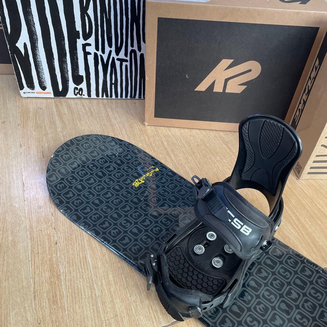 NAKID　キッズスノーボードセット　128cm　ネイキッドバイン付3点セット