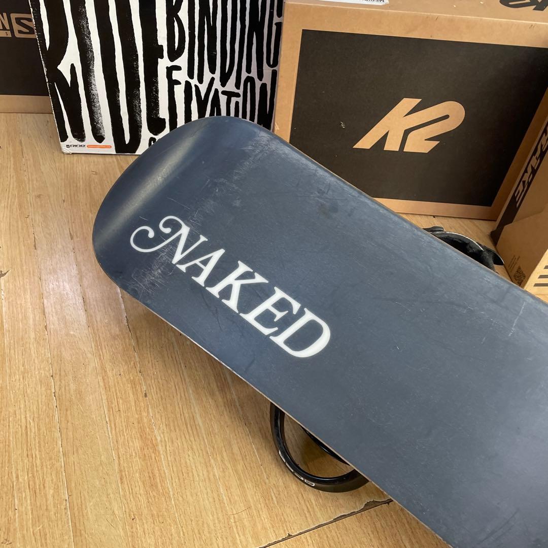 NAKID　キッズスノーボードセット　128cm　ネイキッドバイン付3点セット