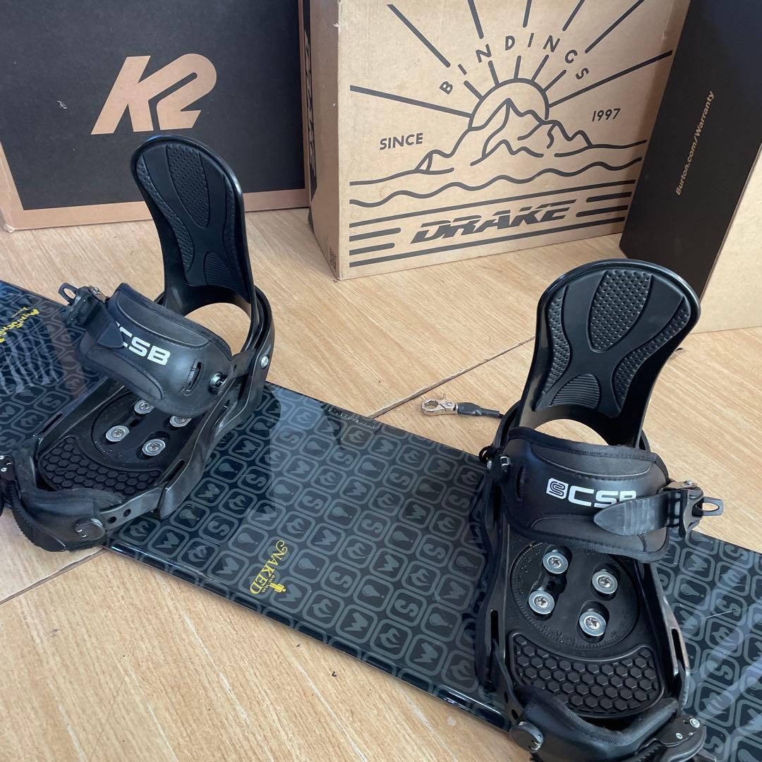 NAKID　キッズスノーボードセット　128cm　ネイキッドバイン付3点セット