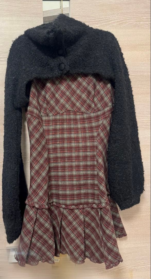 ワンピース Lulu check set mini dress andmary