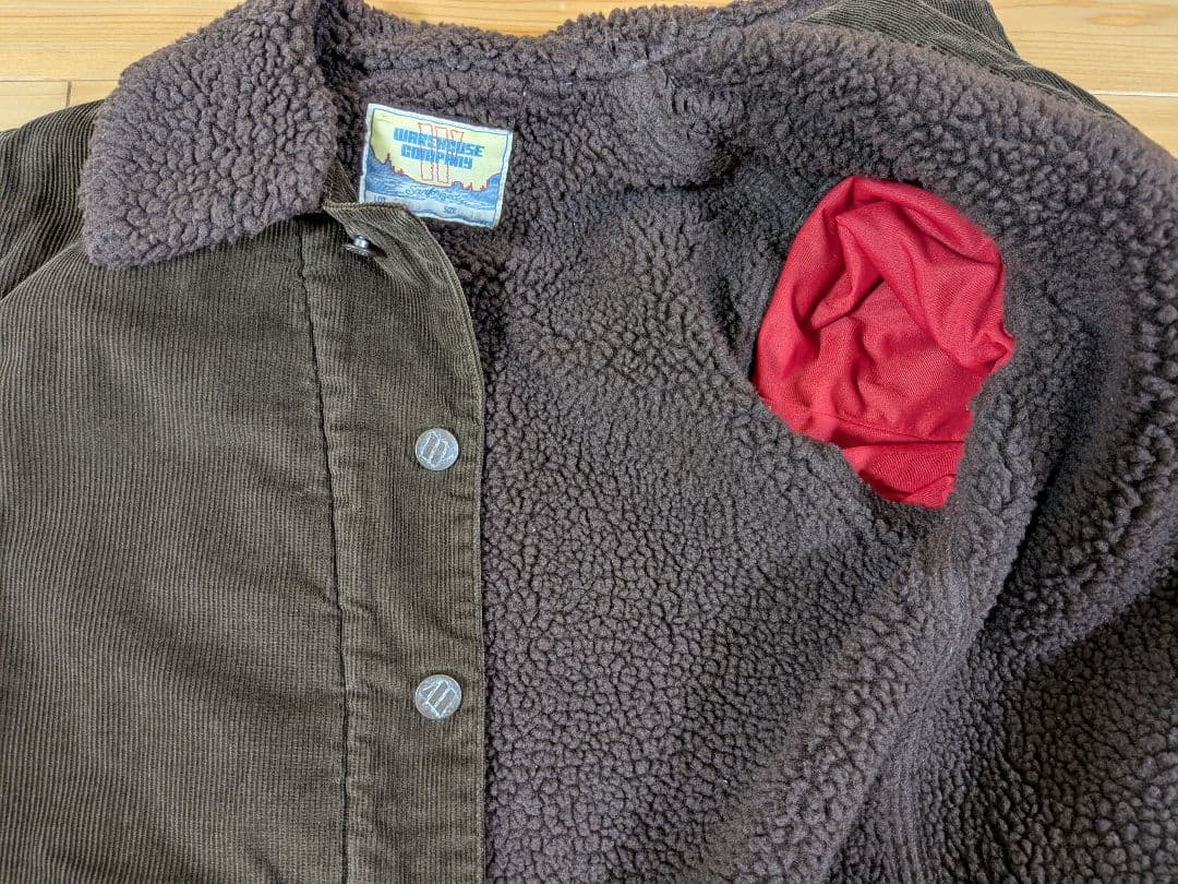 WAREHOUSEボア付きコーデュロイカバーオール サイズ38