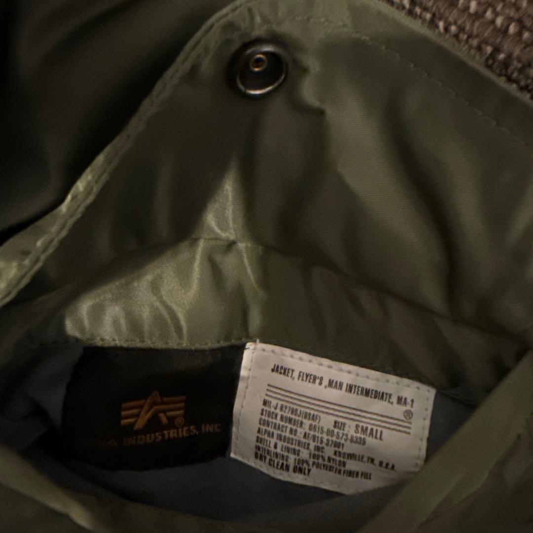ALPHA アルファ　オリーブグリーン MA-1 ジャケット