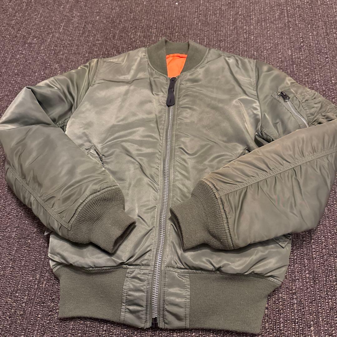 ALPHA アルファ　オリーブグリーン MA-1 ジャケット