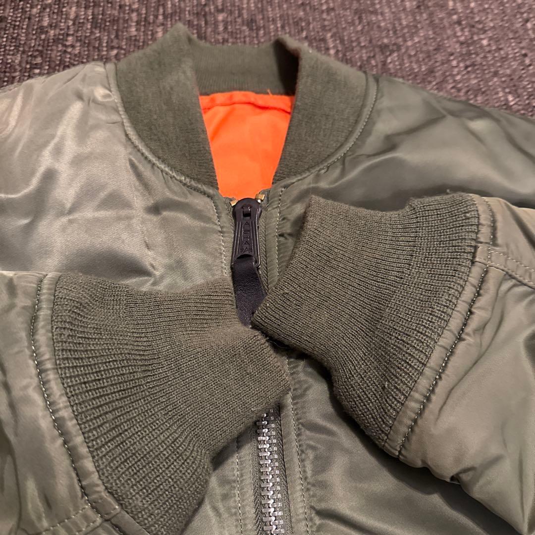 ALPHA アルファ　オリーブグリーン MA-1 ジャケット