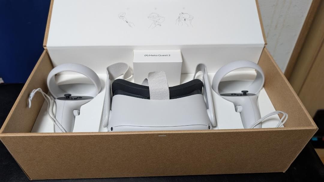  Quest 2 128GB 純正Linkケーブル+アクセサリ付き