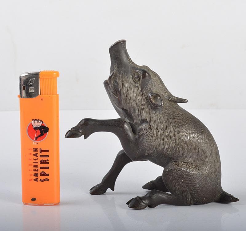 hope　古銅　猪　置物　M　R4272
