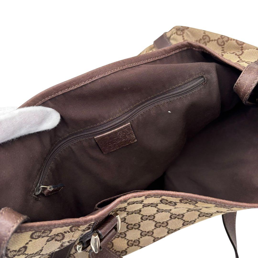 ［鑑定済］GUCCI アビー GGキャンバス トートバッグ 130736