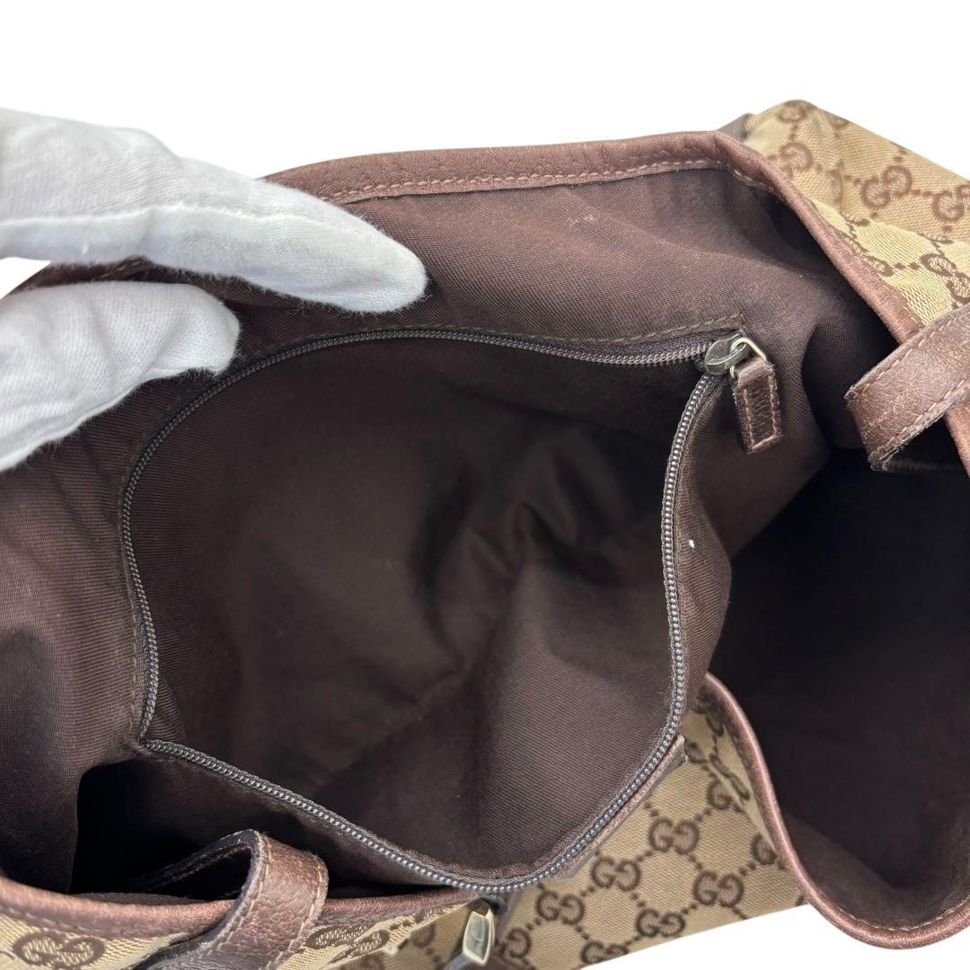 ［鑑定済］GUCCI アビー GGキャンバス トートバッグ 130736