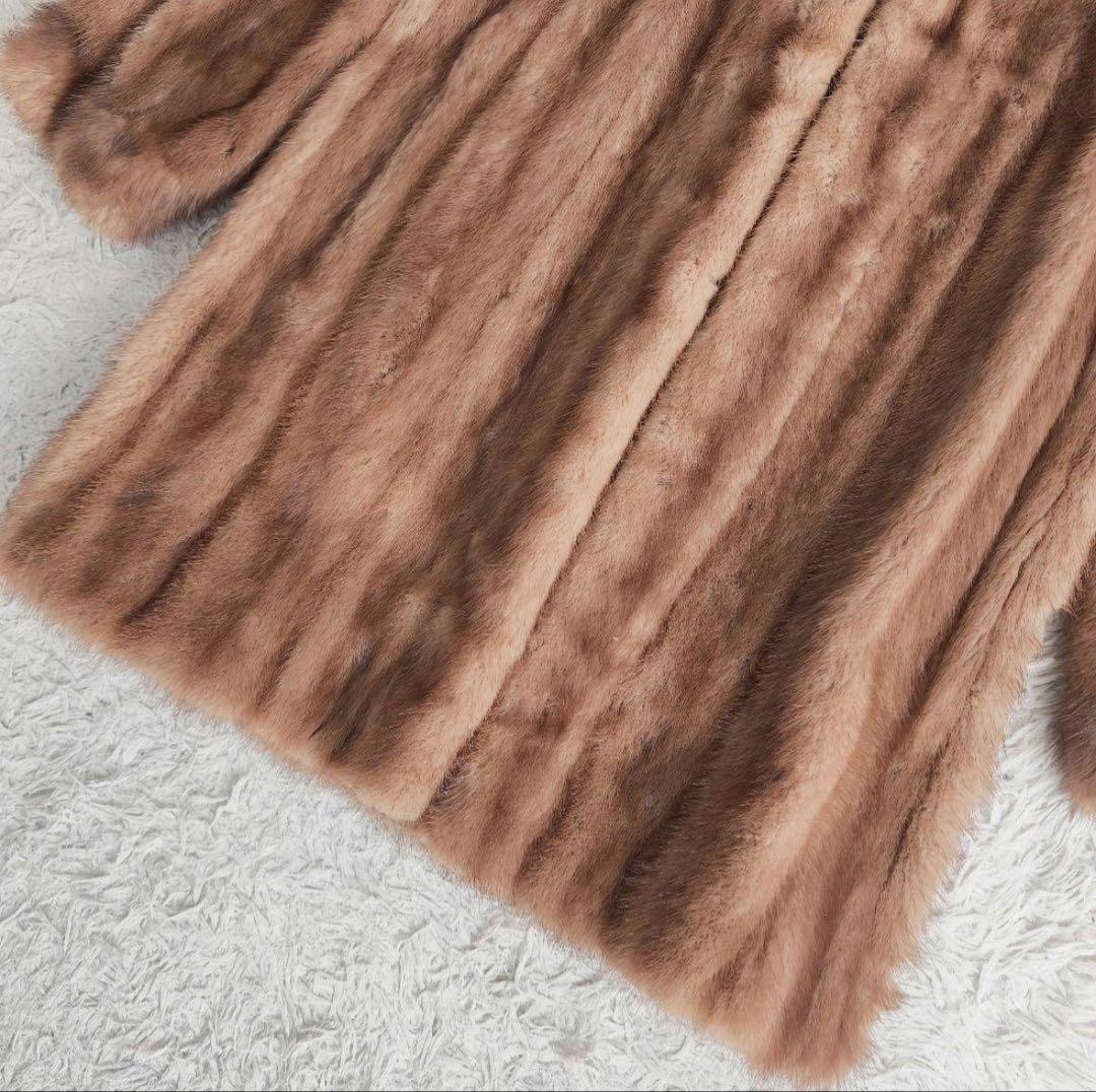 【美品✴︎】総丈78 エンバ 毛皮 ミンク デミバフ ファーコート M