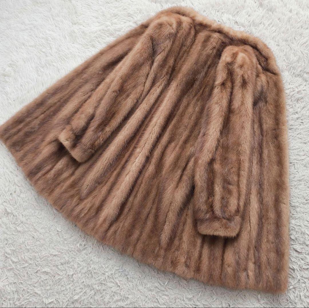 【美品✴︎】総丈78 エンバ 毛皮 ミンク デミバフ ファーコート M