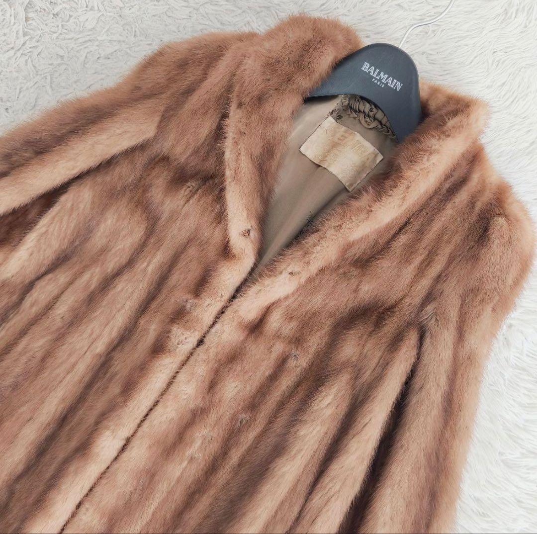 【美品✴︎】総丈78 エンバ 毛皮 ミンク デミバフ ファーコート M