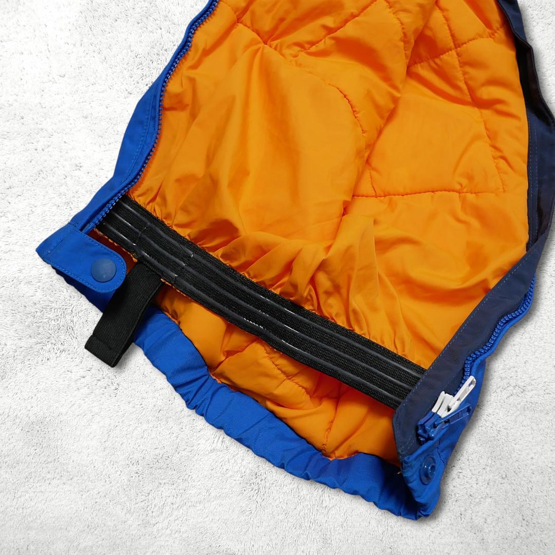 美品【モンベル】パウダーカバーオール スキーウェア 120 ジャンプスーツ 青