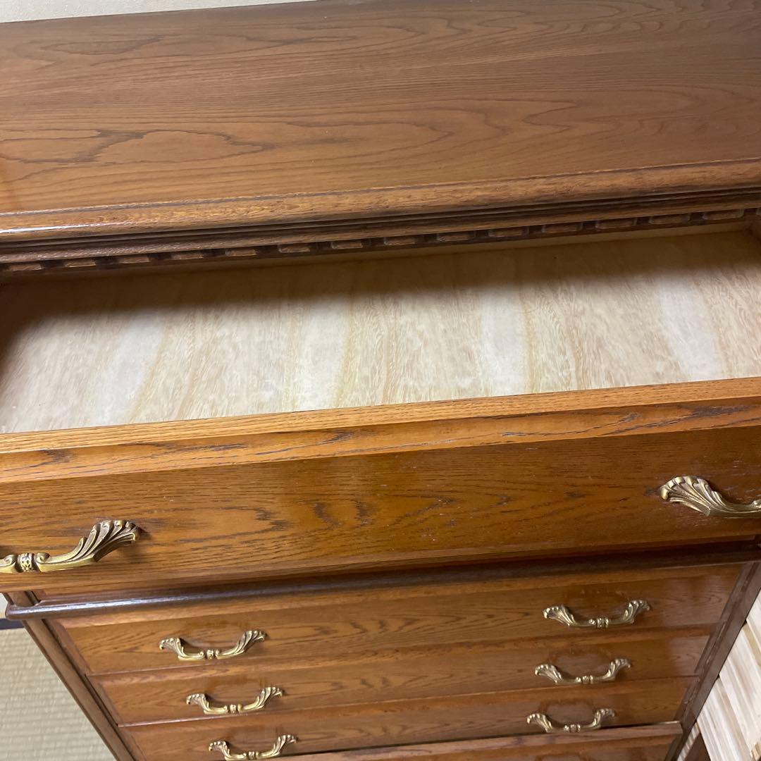 天然木　整理ダンス　箪笥　上下分離可　チェスト　KAWATA MOKKOU