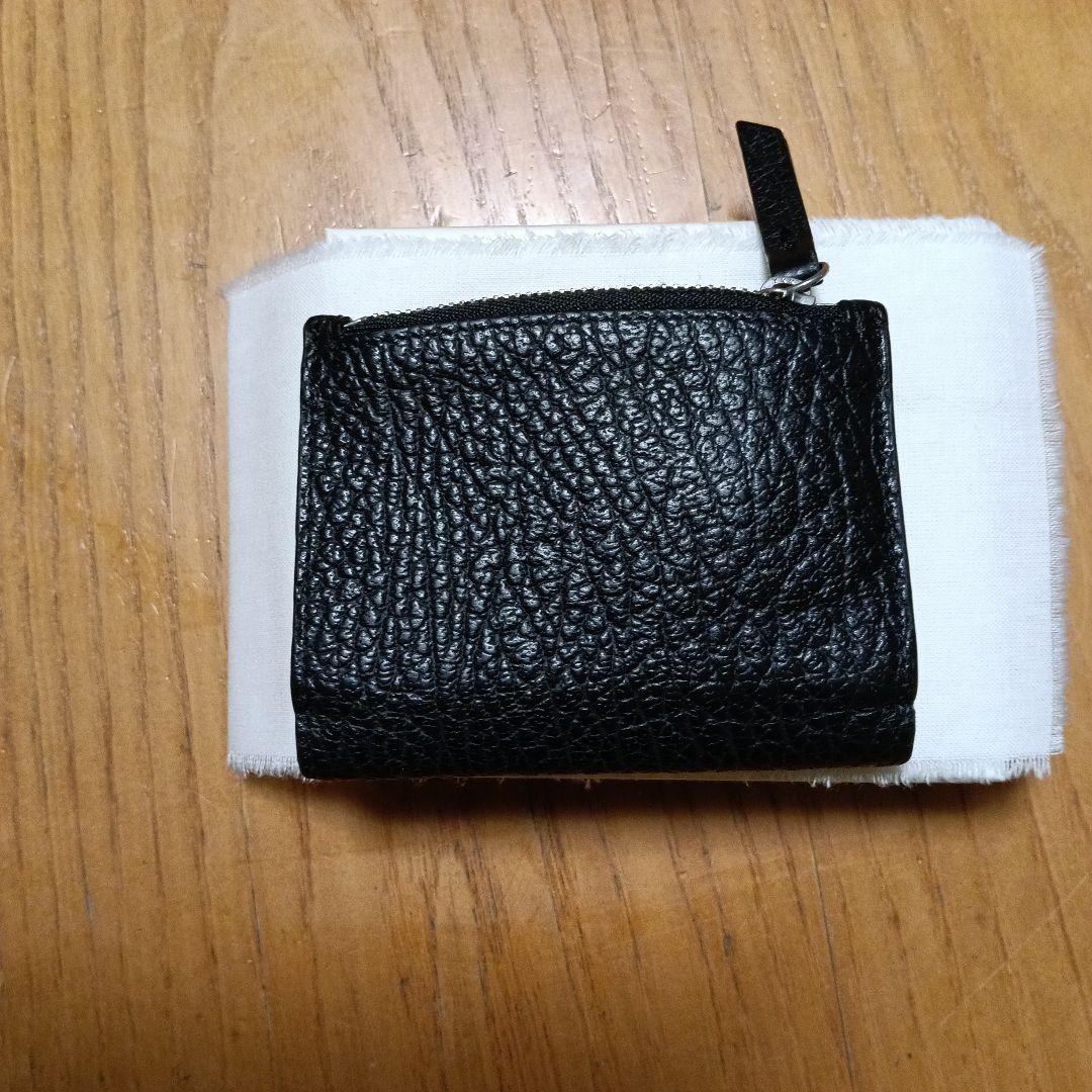Maison Margiela ブラックレザー二つ折り財布