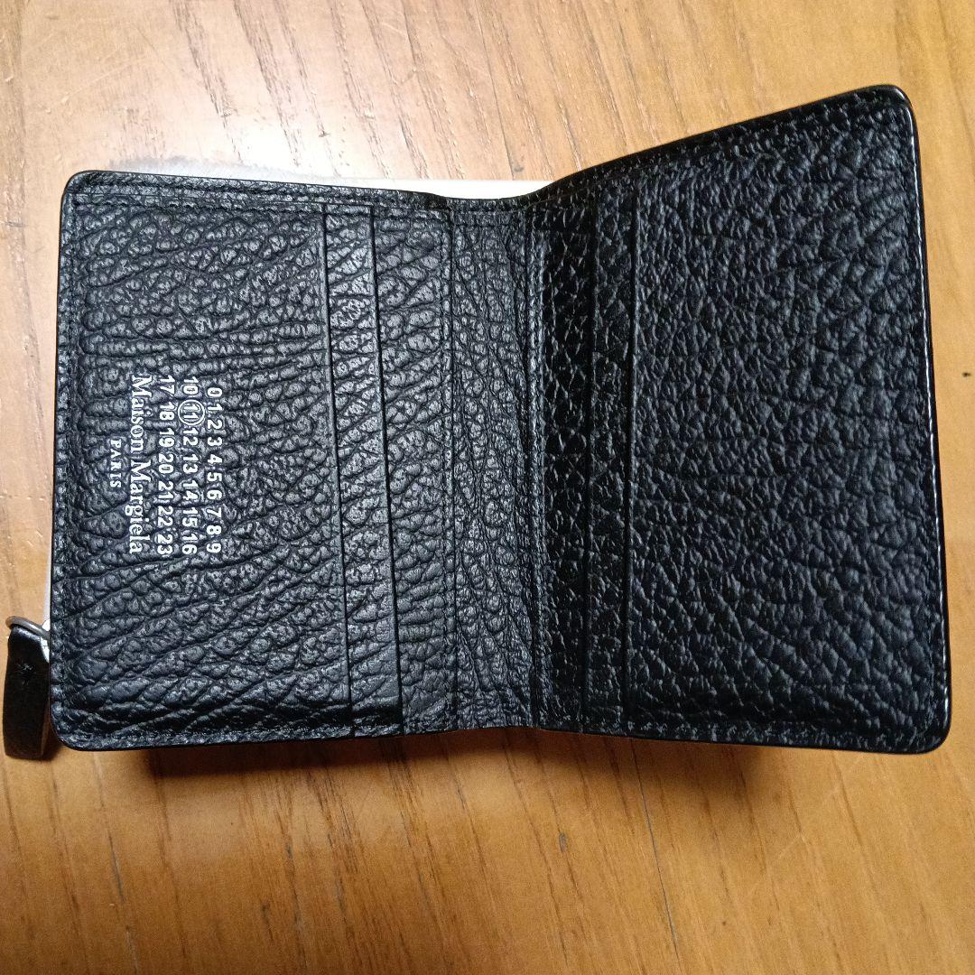 Maison Margiela ブラックレザー二つ折り財布