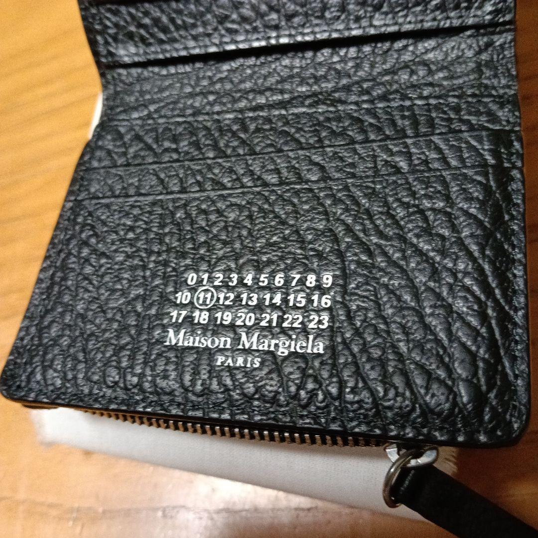 Maison Margiela ブラックレザー二つ折り財布