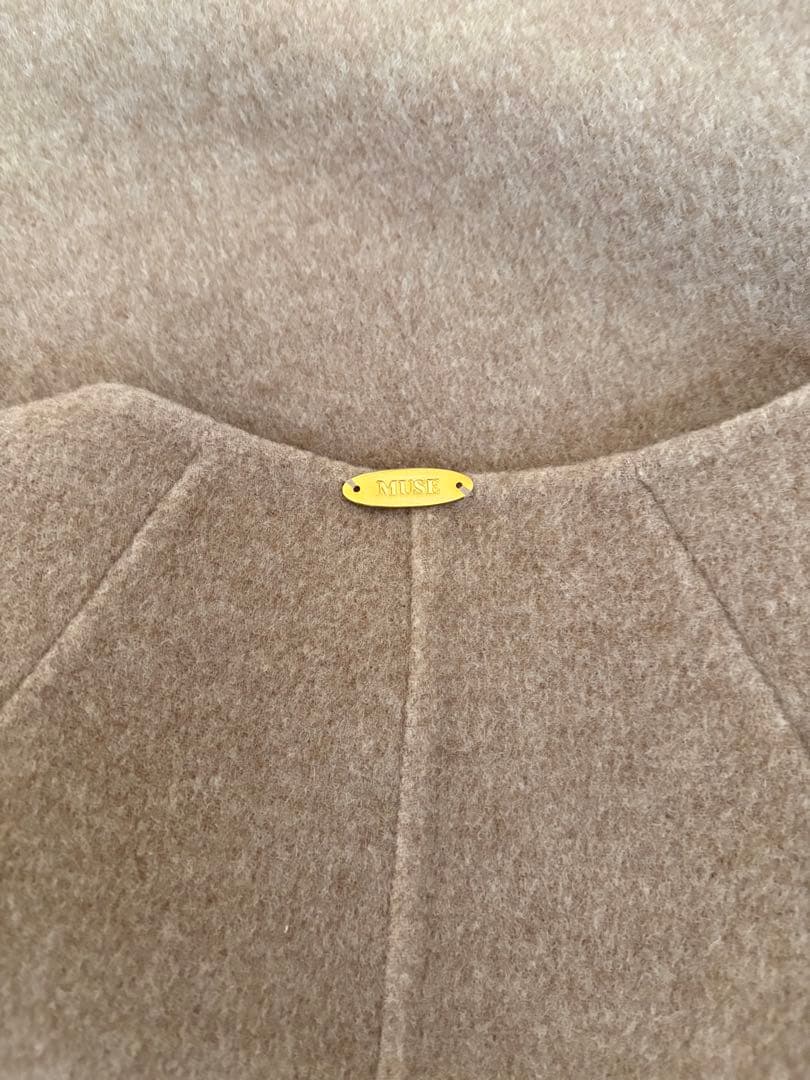 ★ドゥーズィエムクラス victorianウールリバーコート ベージュ 36