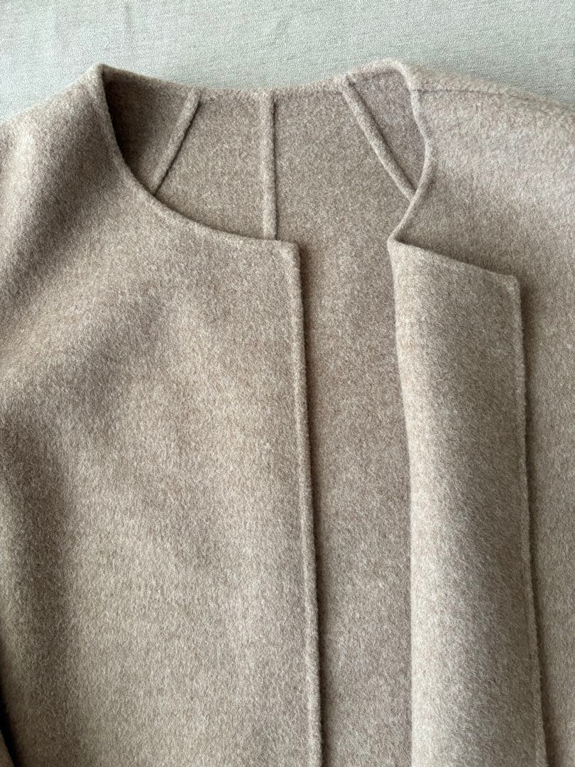 ★ドゥーズィエムクラス victorianウールリバーコート ベージュ 36